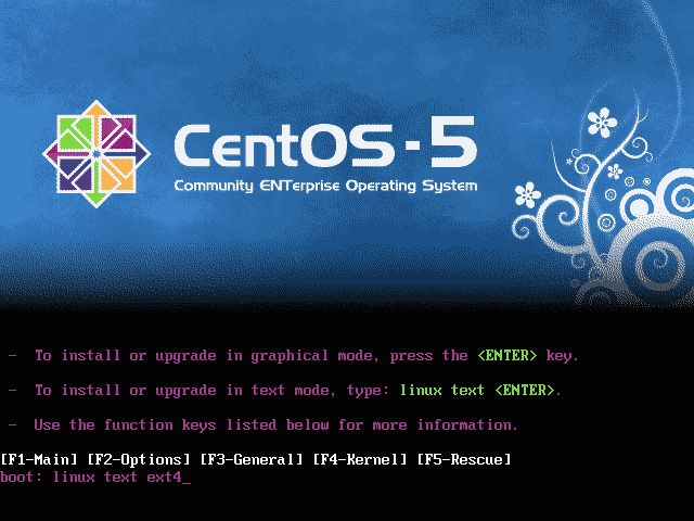 CentOS boot parametes