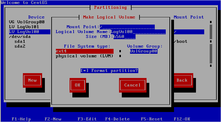 CentOS ext4 partitioning