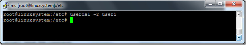 delete linux user