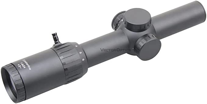 Vector Optics Constantine 1-6x24mm, 30mm Tube, 1/2 MOA, Red Illuminated Hunting Second Focal Plane (SFP) Riflescope